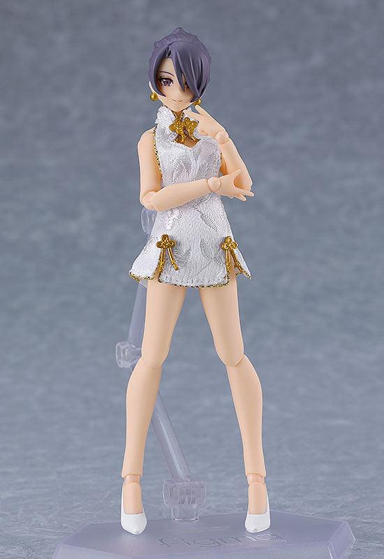 Max Factory figma figma Styles: Female Body (Mika) with Mini Skirt Chinese Dress Outfit (White) - SaQra Mart Hobby
