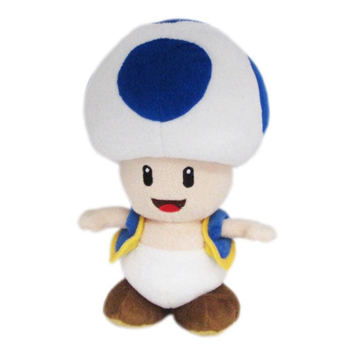 Sanei SUPER MARIO - All Star Collection Plush Toy AC31 Blue Toad, Small, 8 Inch - SaQra Mart Hobby
