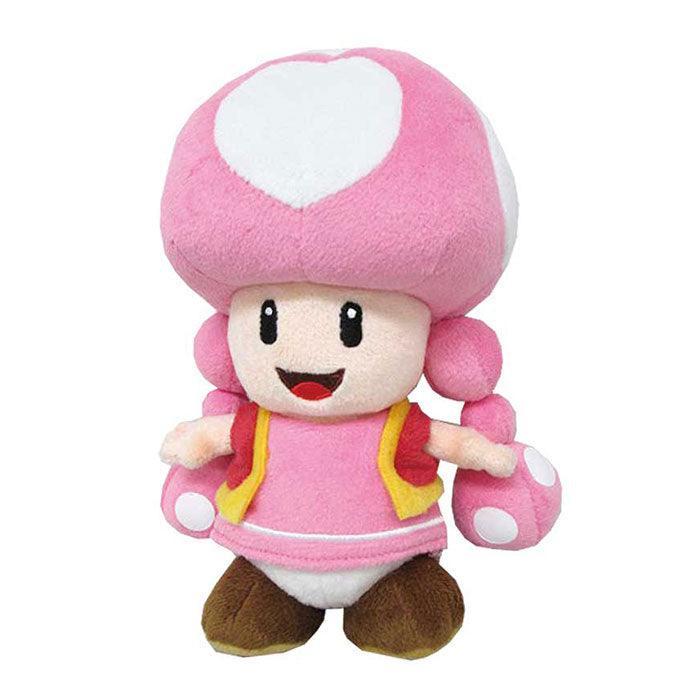 Sanei SUPER MARIO - All Star Collection Plush Toy AC33 Toadette, Small, 8 Inch - SaQra Mart Hobby
