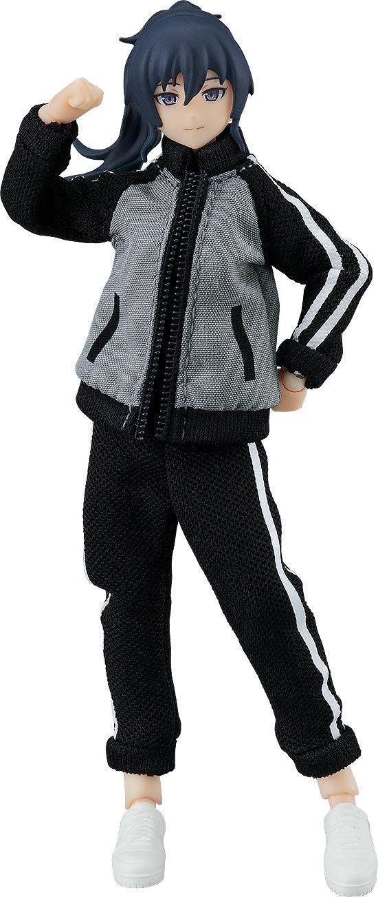 MaxFactory figma figma Styles: Female Body (Makoto) with Tracksuit + Tracksuit Skirt Outfit - SaQra Mart Hobby