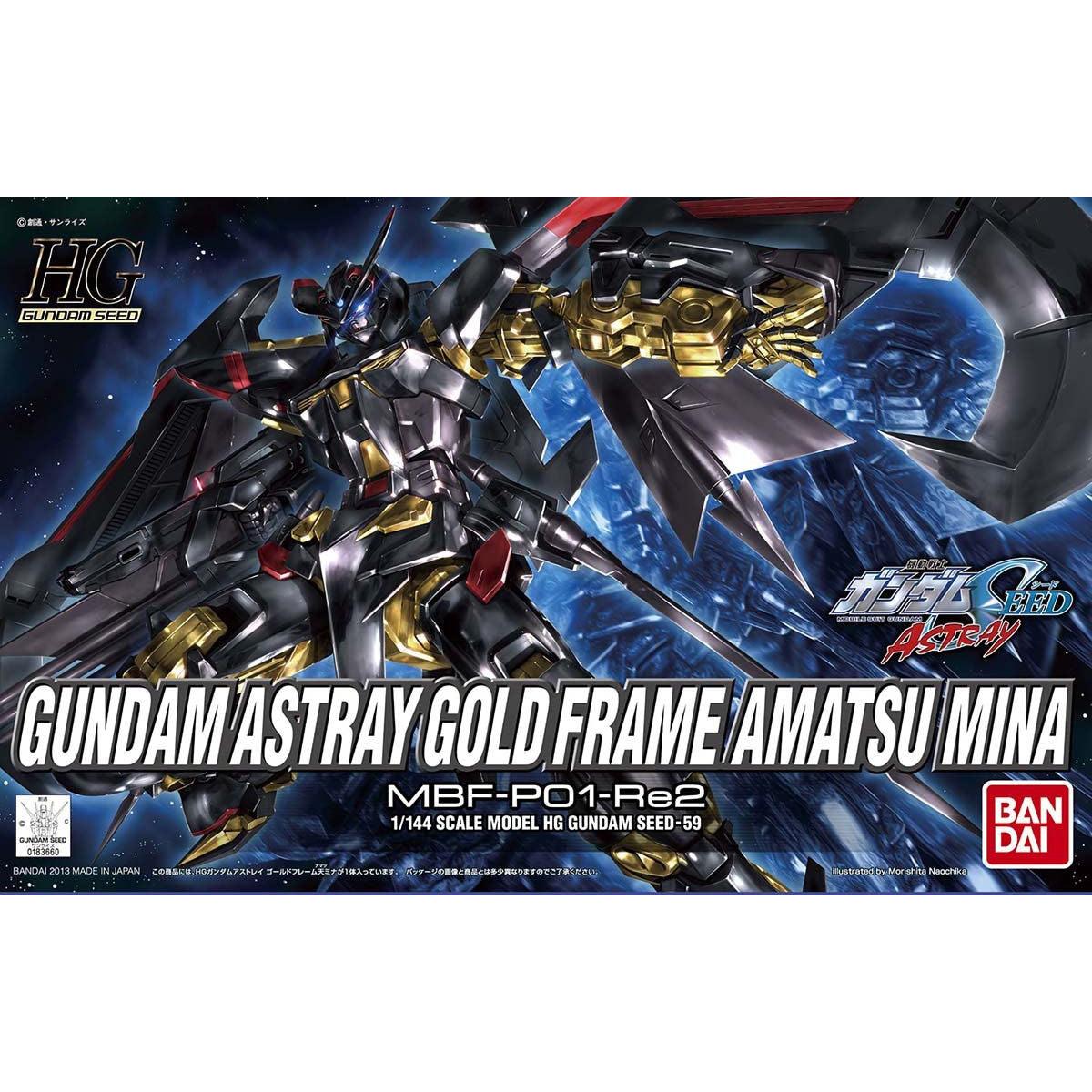 BANDAI HG MBF-P01-Re2 GUNDAM ASTRAY GOLD FRAME AMATSU MINA - SaQra Mart Hobby