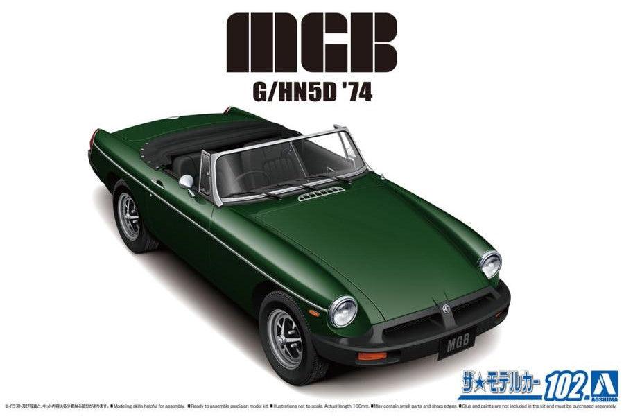 AOSHIMA 1/24 Scale THE MODEL CAR: No.102 BLMC G/HN5D MG-B MK-3 '74 - SaQra Mart Hobby