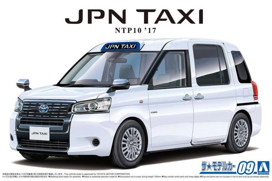 AOSHIMA 1/24 Scale THE MODEL CAR: No.009 TOYOTA NTP10 JPN TAXI '17 SUPER WHITE II - SaQra Mart Hobby