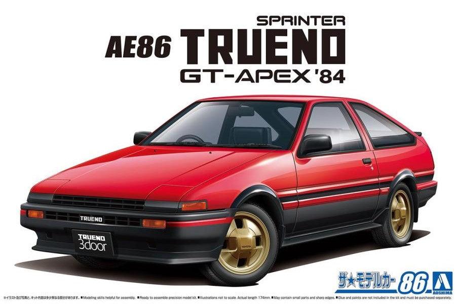 AOSHIMA 1/24 Scale THE MODEL CAR: No.086 TOYOTA AE86 SPRINTER TRUENO GT-APEX '84 - SaQra Mart Hobby