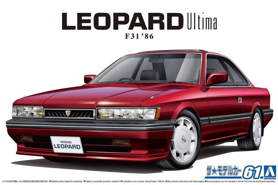 AOSHIMA 1/24 Scale THE MODEL CAR: No.061 NISSAN UF31 LEOPARD 3.0 Ultima '86 - SaQra Mart Hobby