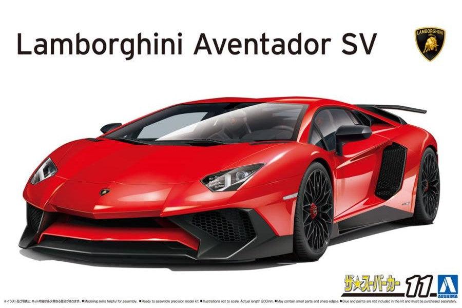 AOSHIMA 1/24 Scale THE SUPER CAR: 011 '15 Lamborghini Aventador SV - SaQra Mart Hobby