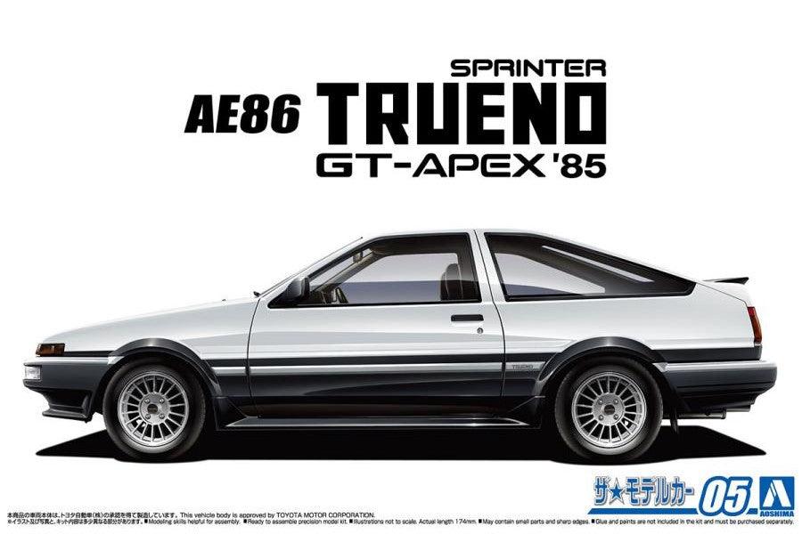 AOSHIMA 1/24 Scale THE MODEL CAR: No.005 TOYOTA AE86 SPRINTER TRUENO GT-APEX '85 - SaQra Mart Hobby