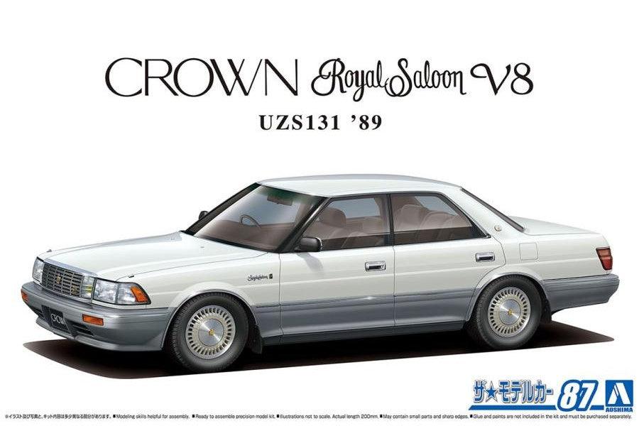 AOSHIMA 1/24 Scale THE MODEL CAR: No.087 TOYOTA UZS131 CROWN ROYALSALOON G '89 - SaQra Mart Hobby