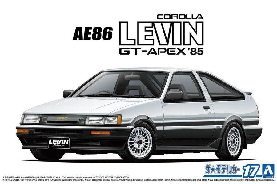 AOSHIMA 1/24 Scale THE MODEL CAR: No.017 TOYOTA AE86 COROLLA LEVIN GT-APEX '85 - SaQra Mart Hobby