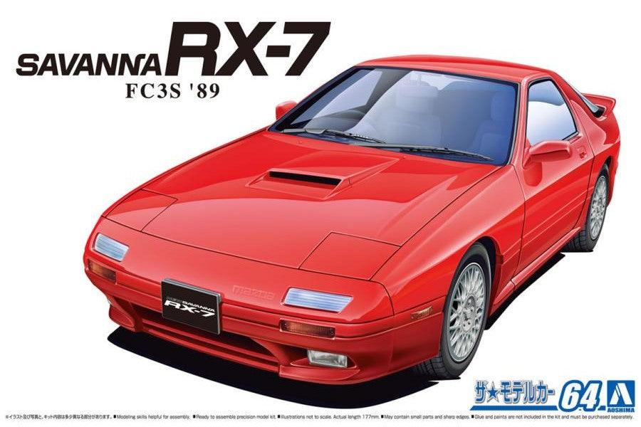 AOSHIMA 1/24 Scale THE MODEL CAR: No.064 MAZDA FC3S SAVANNA RX-7 '89 - SaQra Mart Hobby