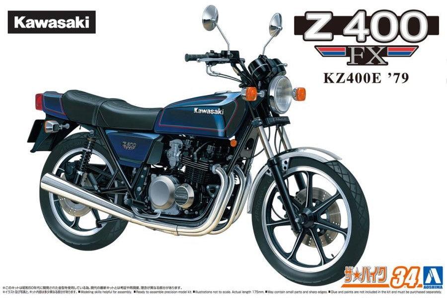 AOSHIMA 1/12 Scale THE BIKE: No.034 Kawasaki KZ400E Z400FX '79 - SaQra Mart Hobby