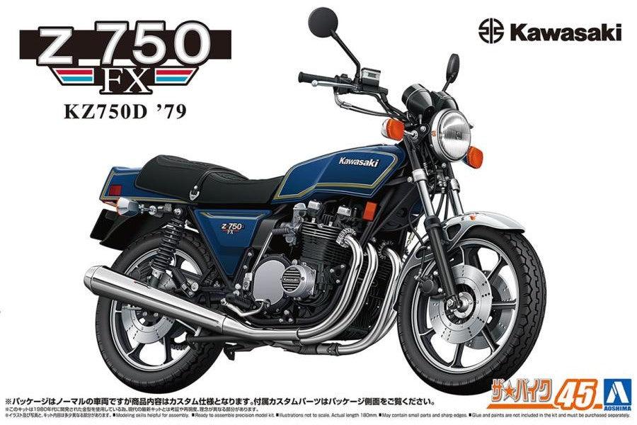 AOSHIMA 1/12 Scale THE BIKE: No.045 Kawasaki KZ750D Z750FX '79 CUSTOM - SaQra Mart Hobby