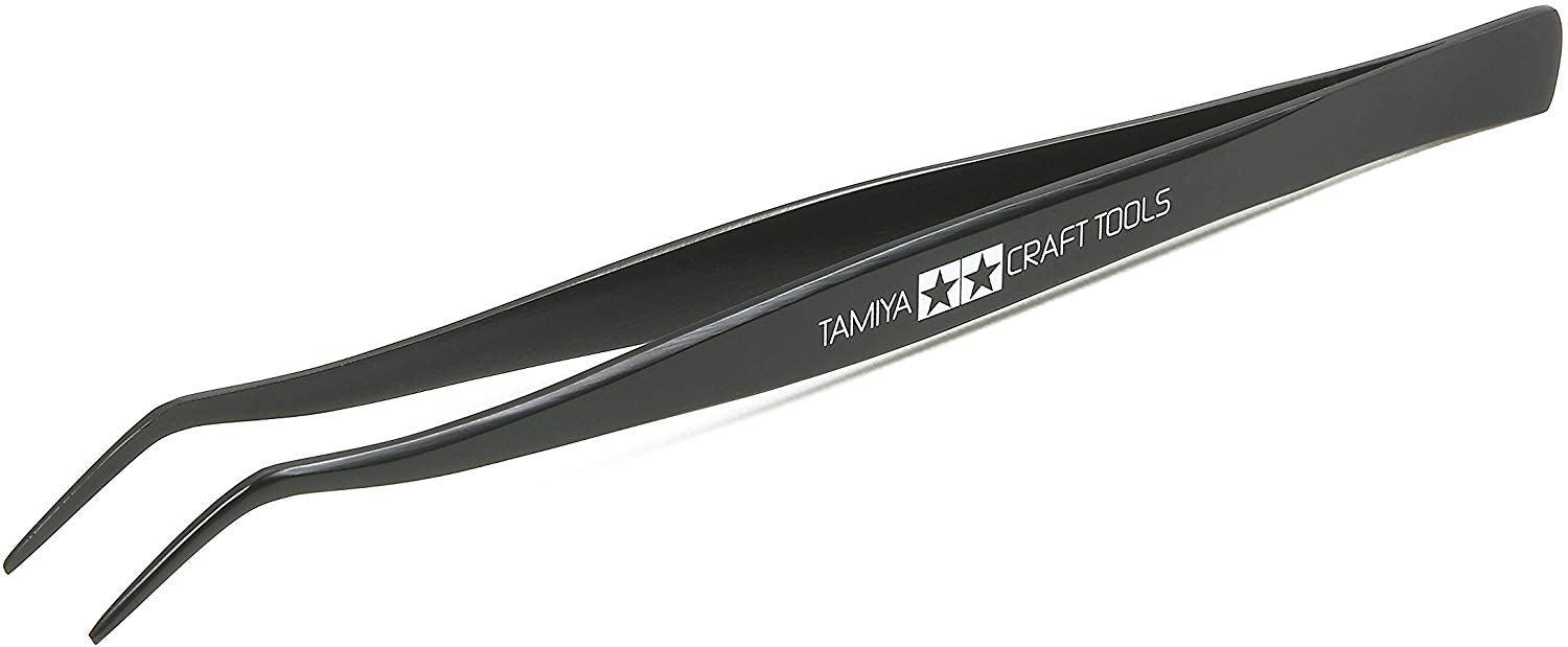 TAMIYA Craft Tool: #74003 Angle Tweezers - SaQra Mart Hobby